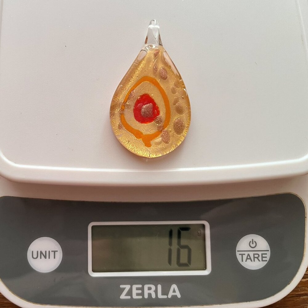 Lampwork & Dichroic Glass Pendant - Picture 7 of 8